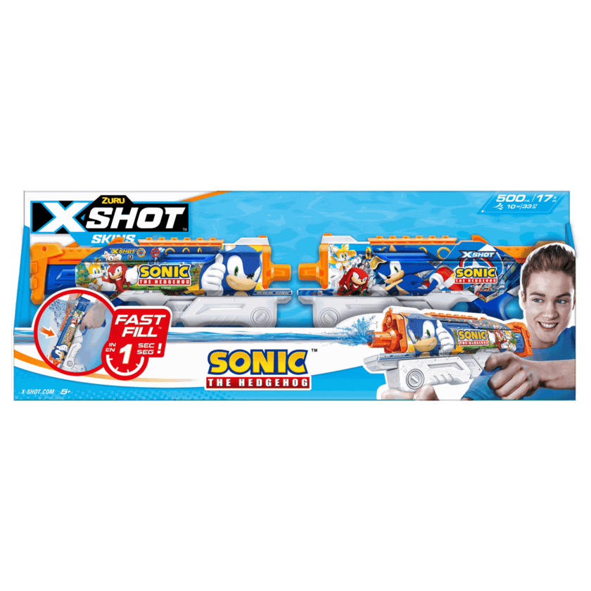 X-Shot Water, RASK PÅFYLLING SKALLER Sonic 2-pakning