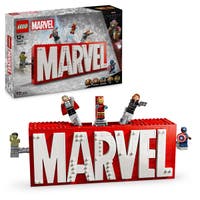 LEGO Super Heroes Marvel 76313, MARVEL-logo og minifigurer