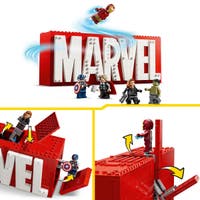 LEGO Super Heroes Marvel 76313, MARVEL-logo og minifigurer