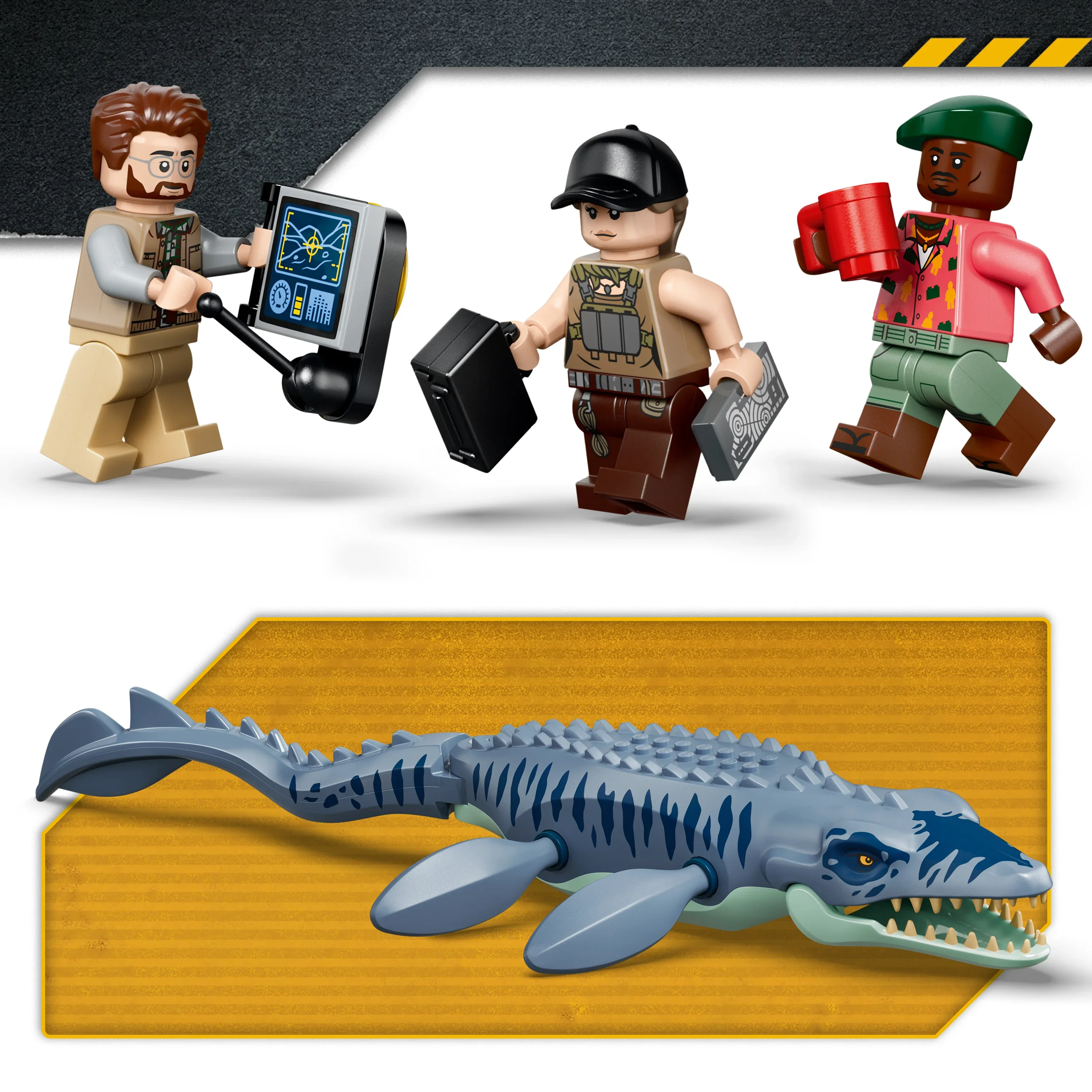 LEGO® Jurassic World Dinosaurangrep med båt og mosasaurus 77983