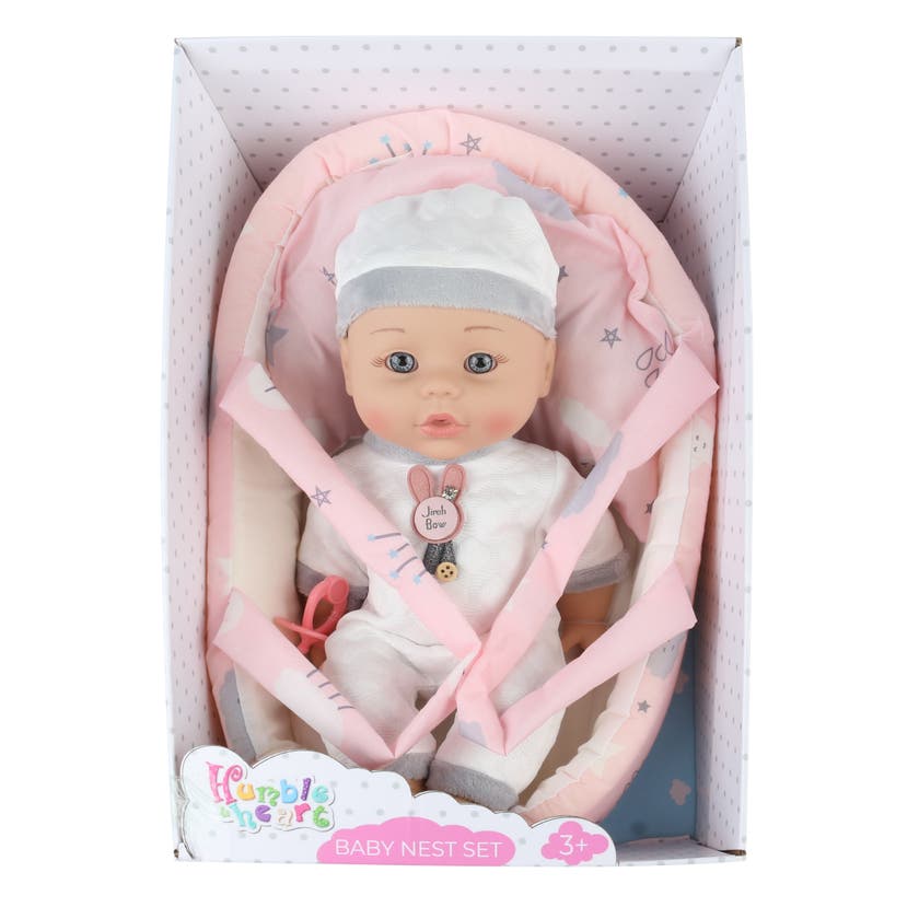 Humble & Heart Dukke 30 cm med bærekurv