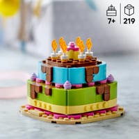 LEGO® Bursdagskake med dekorasjoner. Gøyalt gavesett. Bordpynt 40815
