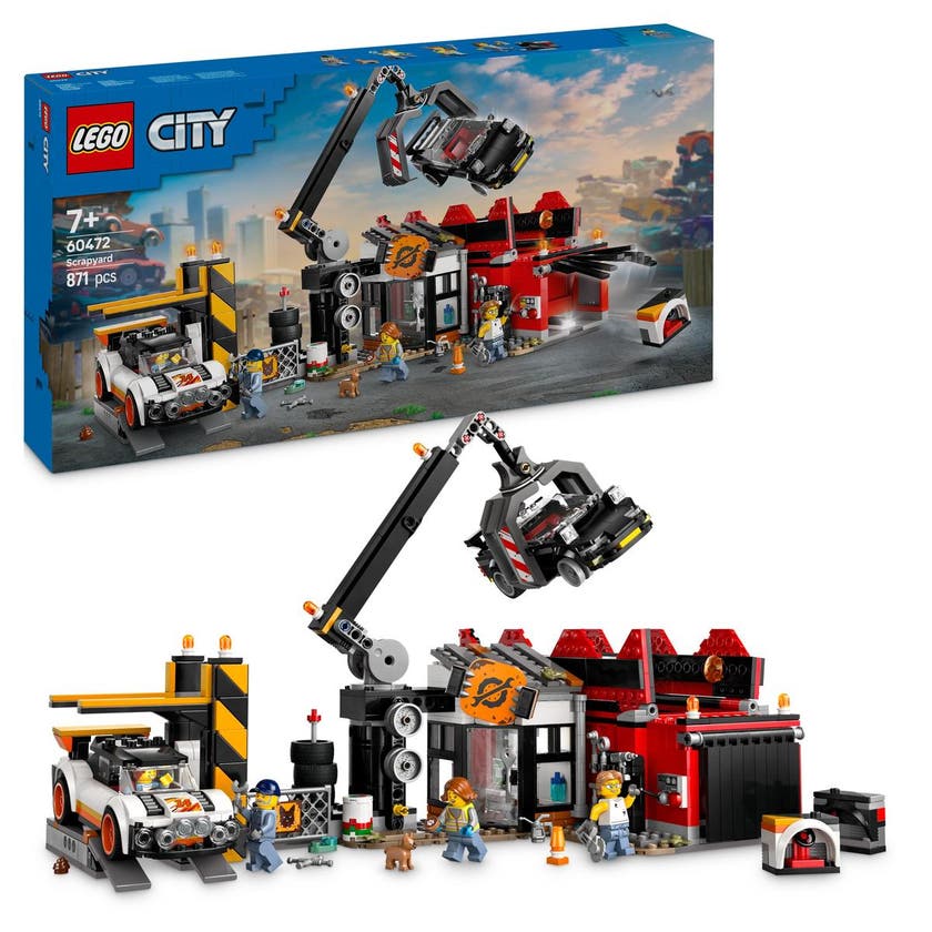 LEGO My City 60472, Skraphaug med biler
