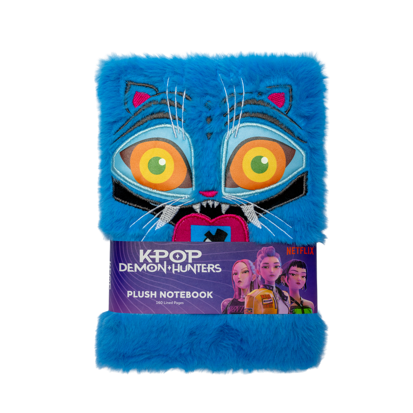 KPop Demon Hunters notatbok med plysj – myk favoritt for alle fans
