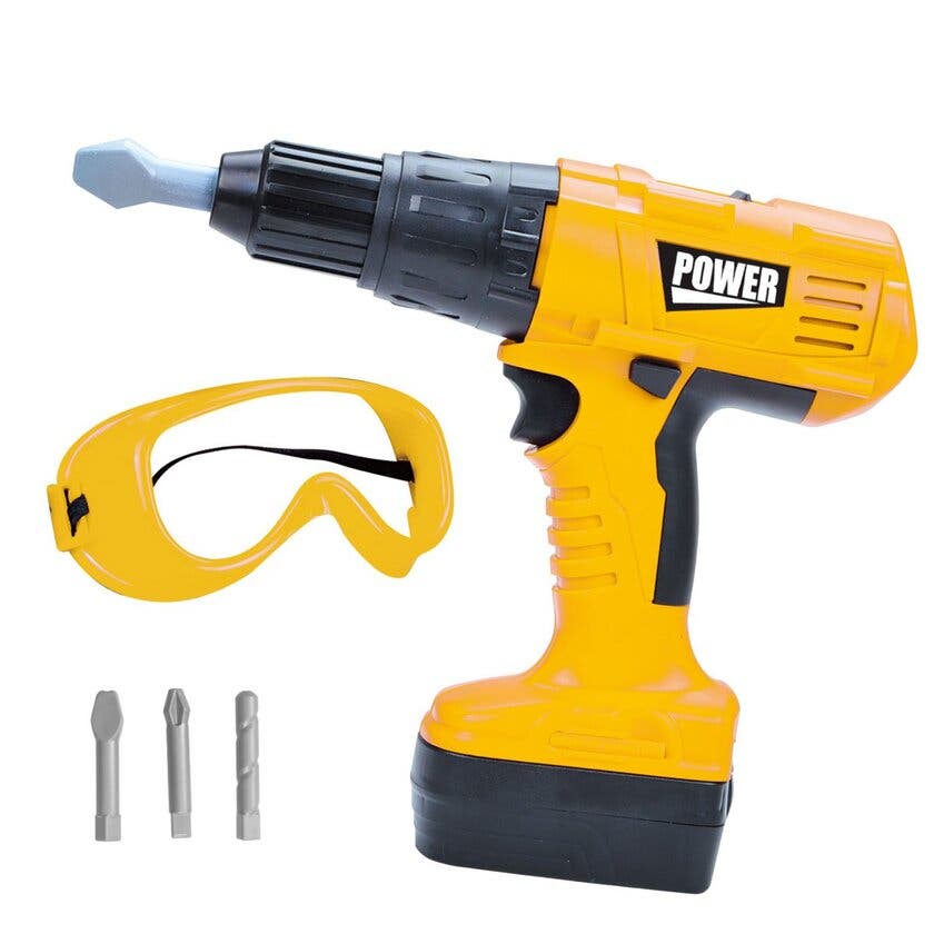 WRK, Batteridrevet drill med vernebriller