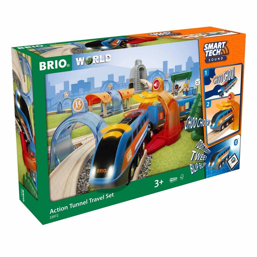 BRIO, Action Tunnel Reise Sett (Smart Tech Lyd)