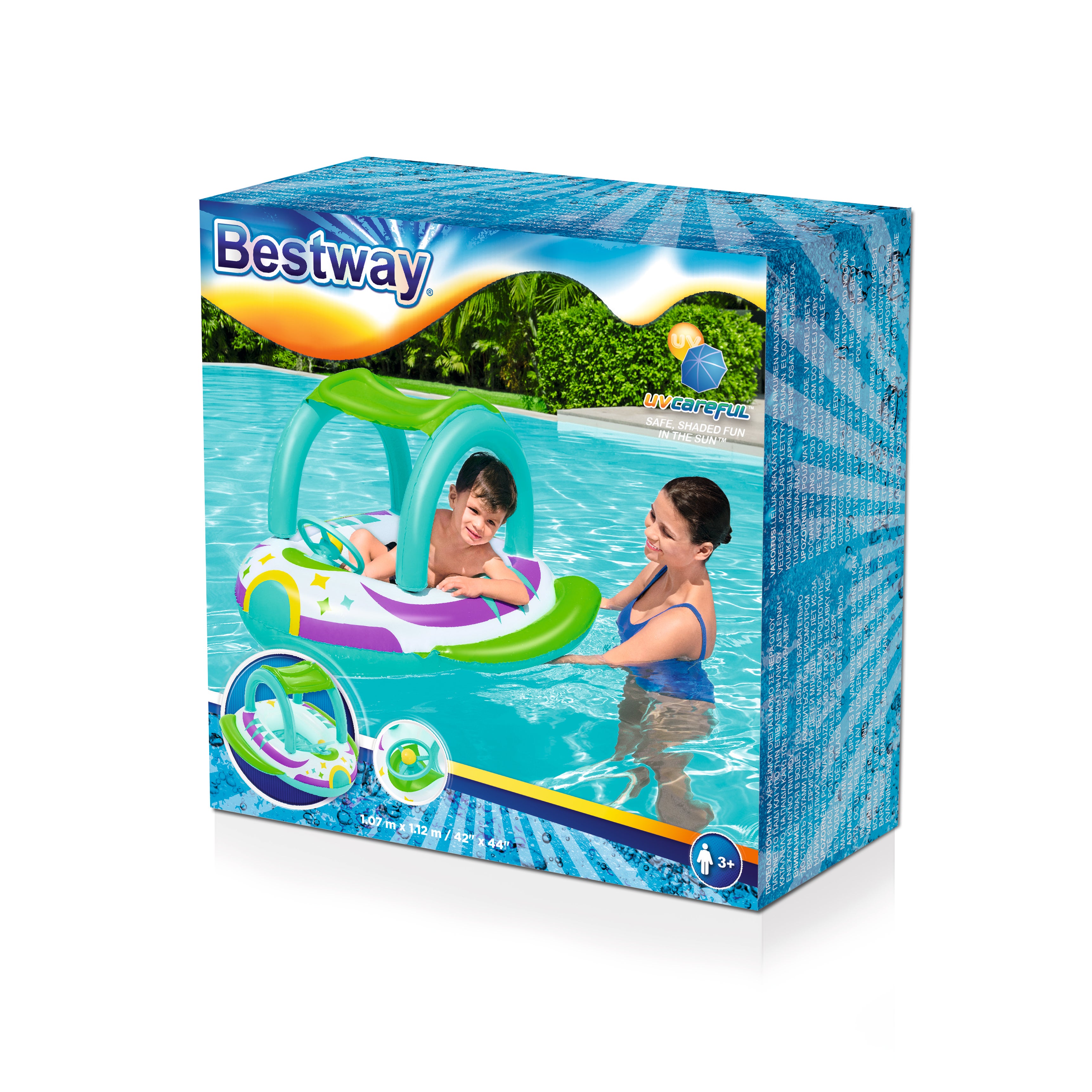 Bestway, 1,07M X 1,12M Space Splash Babybåt