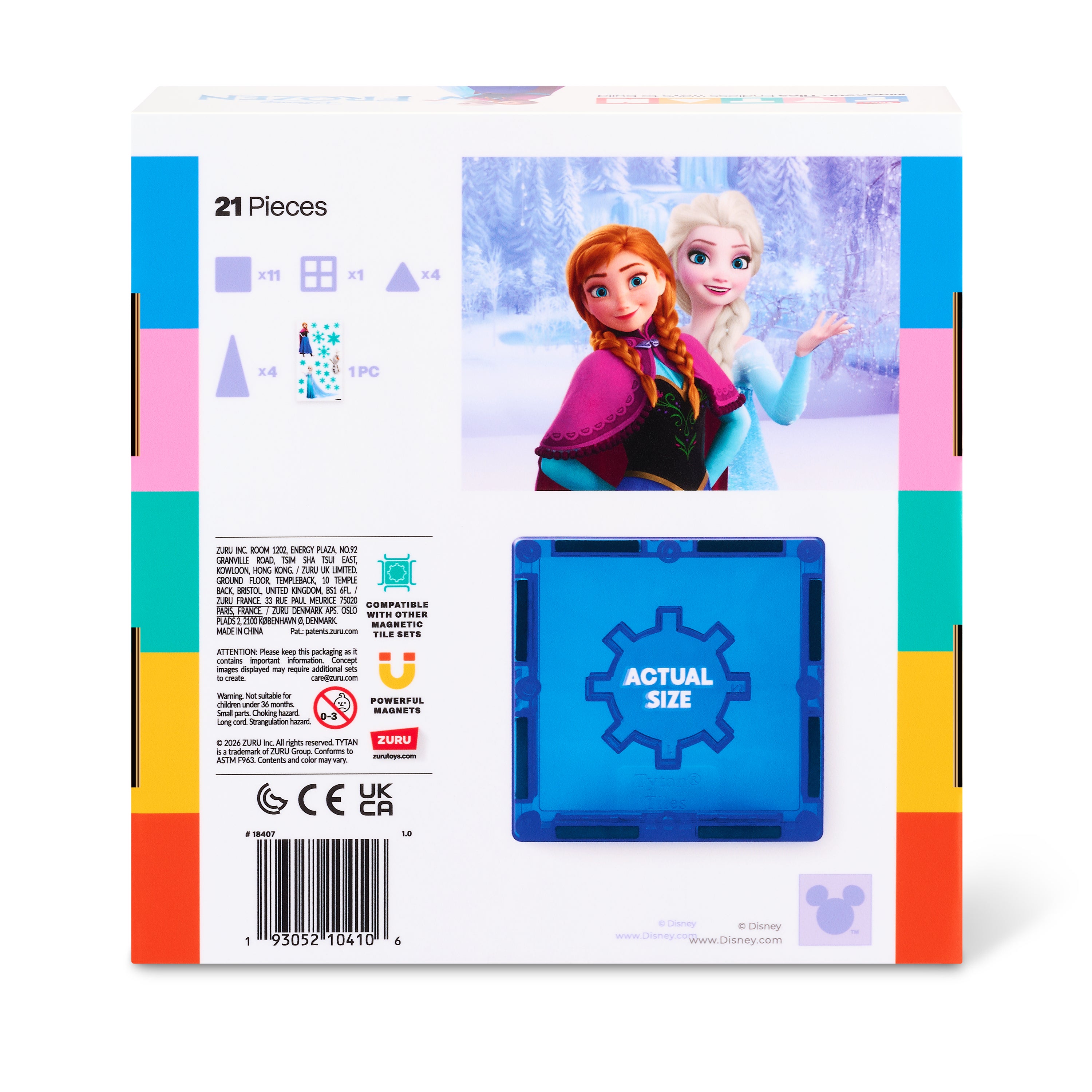 TYTAN Disney Frozen magnetiske byggplater 21 deler