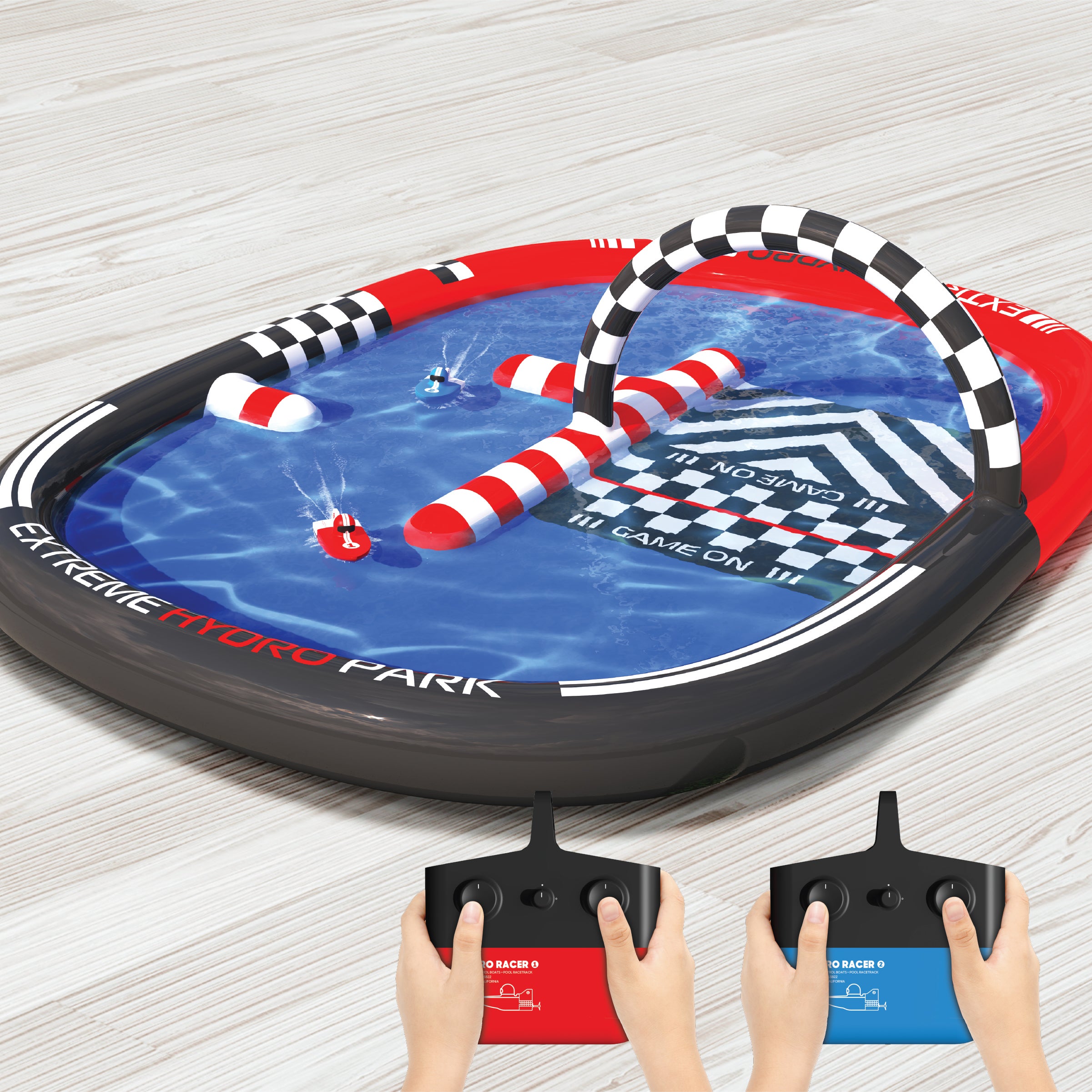 Sharper Image RC Hydro Park Racers med oppblåsbar pool