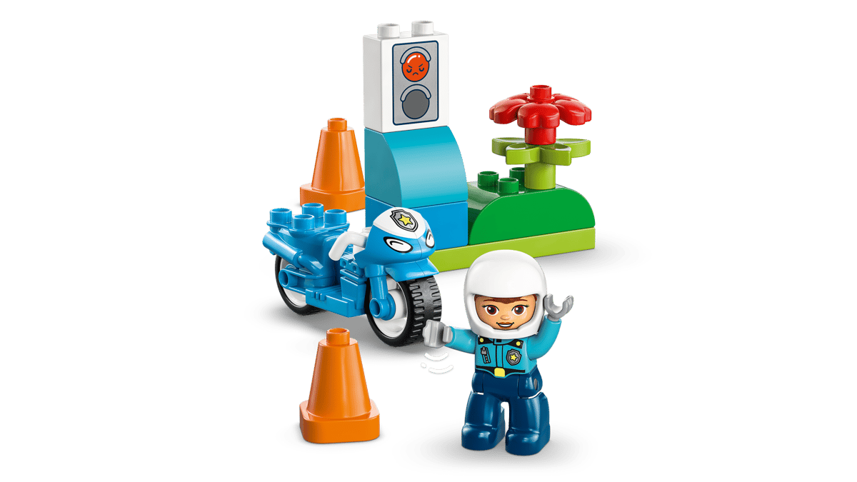 Blå politimotorsykkel