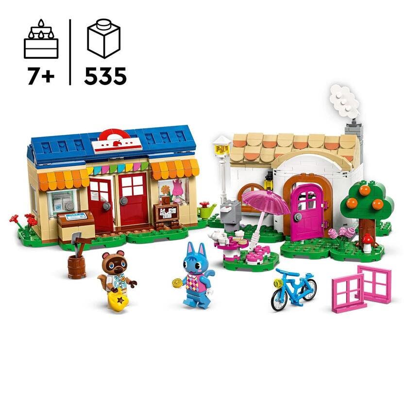 LEGO Animal Crossing 77050, Nooks Kurv & huset der Rosie bor