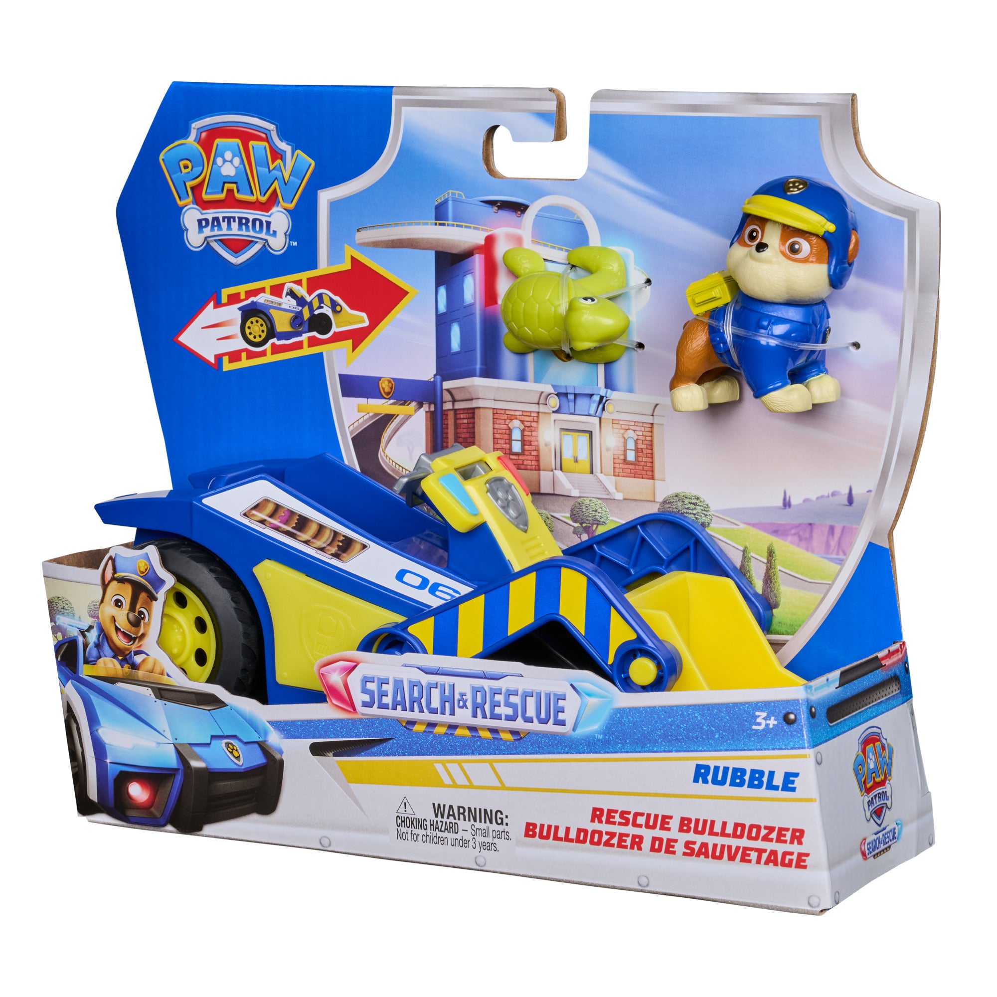 PAW Patrol Rubble Rescue Bulldozer med figur og skilpadde