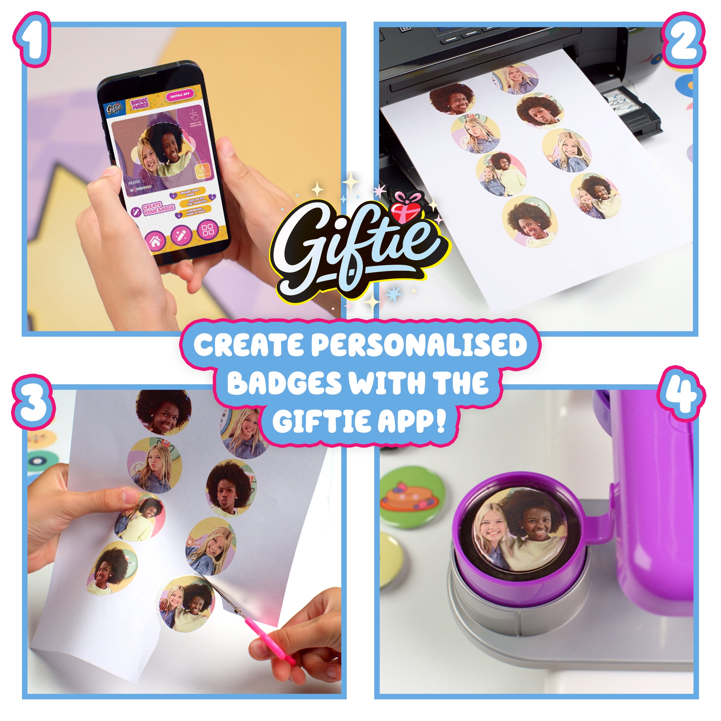 Giftie Badge Maker – lag egne buttons å bruke og gi bort