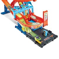 Hot Wheels City Roller Coaster Rally-banzesett med 5 biler