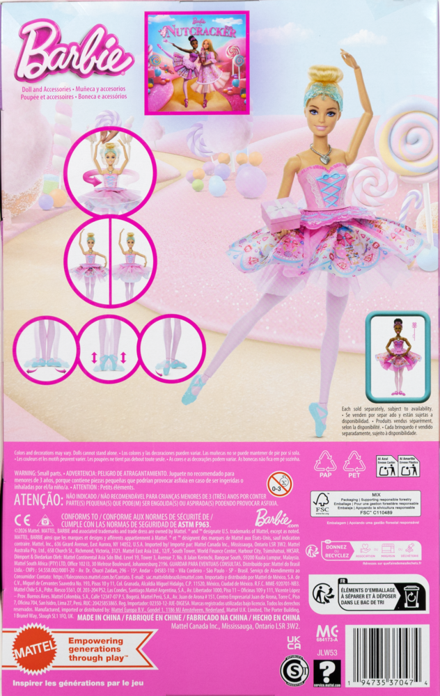 Barbie i Nøtteknekkeren – Clara-dukke med ballerinanskjørt