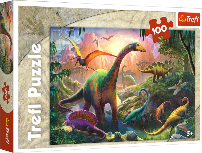 Trefl Dinosaurs' land puslespill, 100 biter
