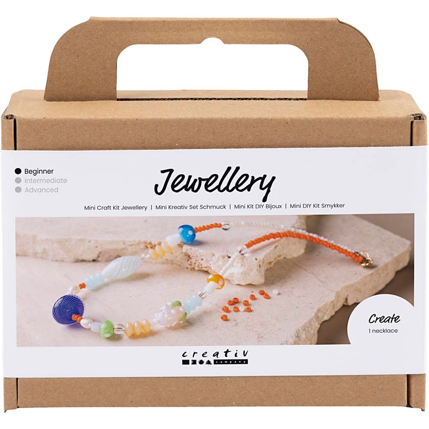 Lite DIY-set for smykker, Fargerik, Kraftig hals
