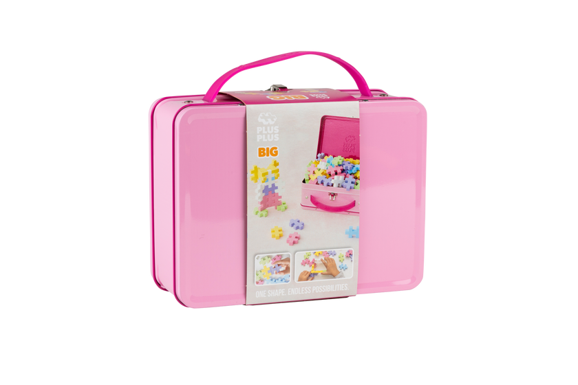 Plus-Plus BIG 3D Byggesett 70 deler i metallboks (Pastell)