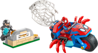 Spidey på motorsykkel mot Rhino