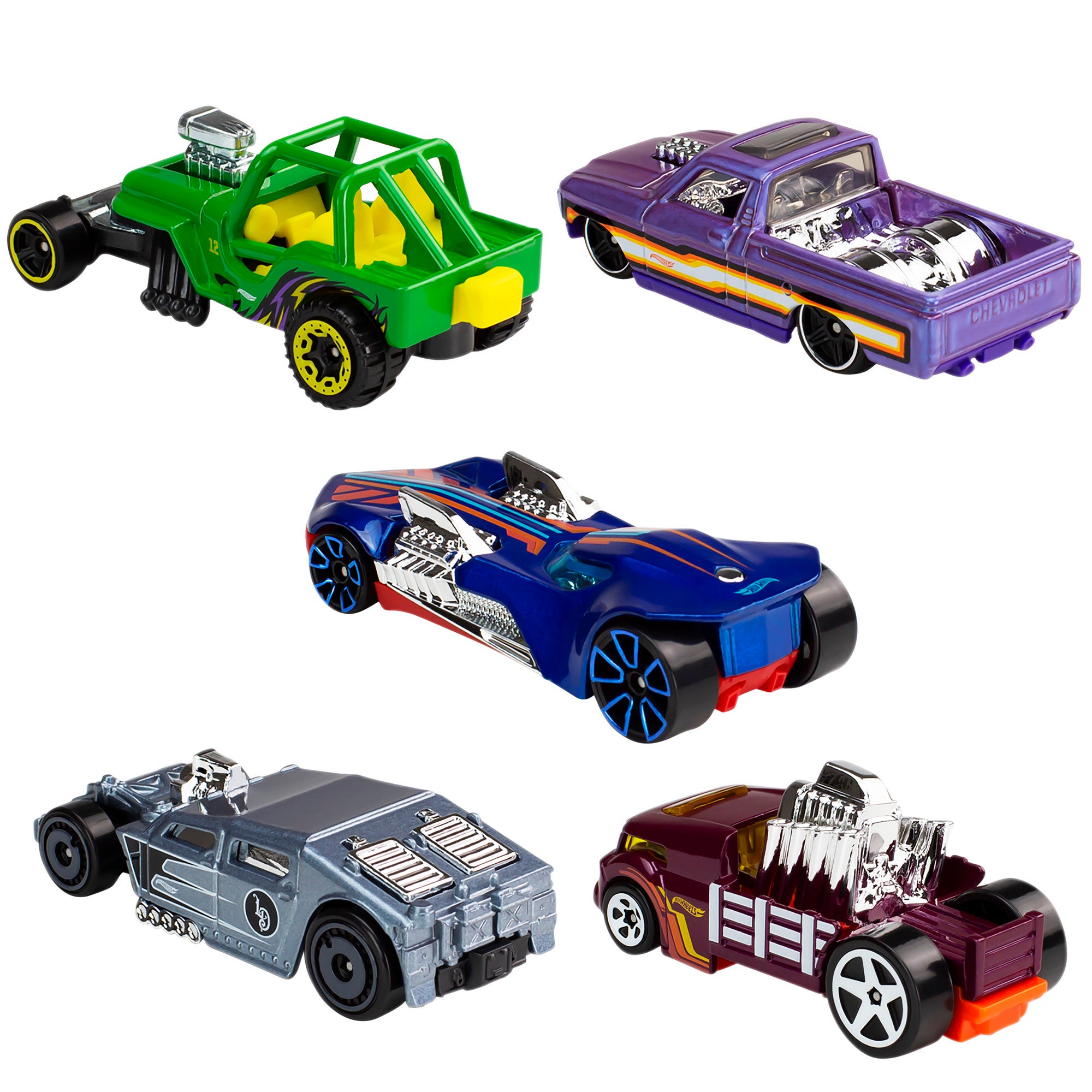 Hot Wheels, Basic 5-pakning Biler