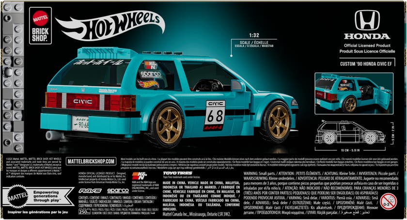 Mattel Brick Shop Speed Series Honda Custom '90 Civic EF