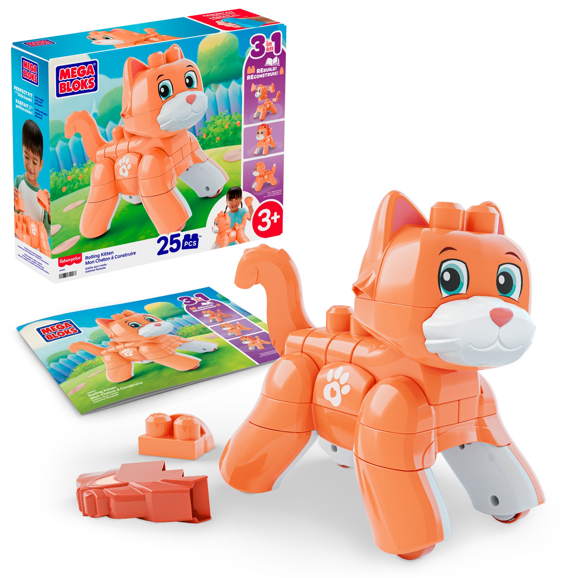 MEGA BLOKS Rullende Kattunge 25 deler