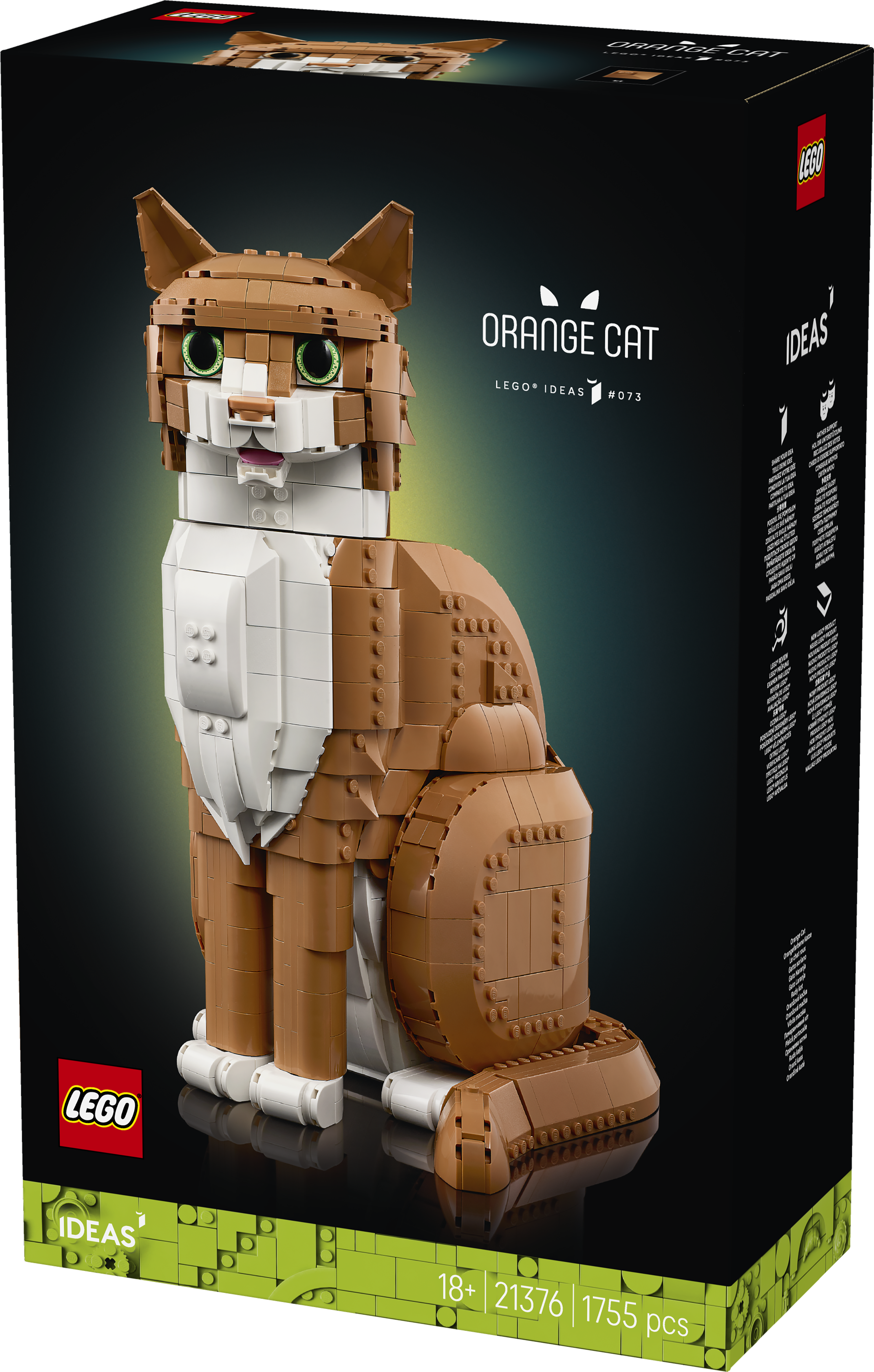 LEGO® Ideas Oransje katt, byggbar dyrefigur 21376
