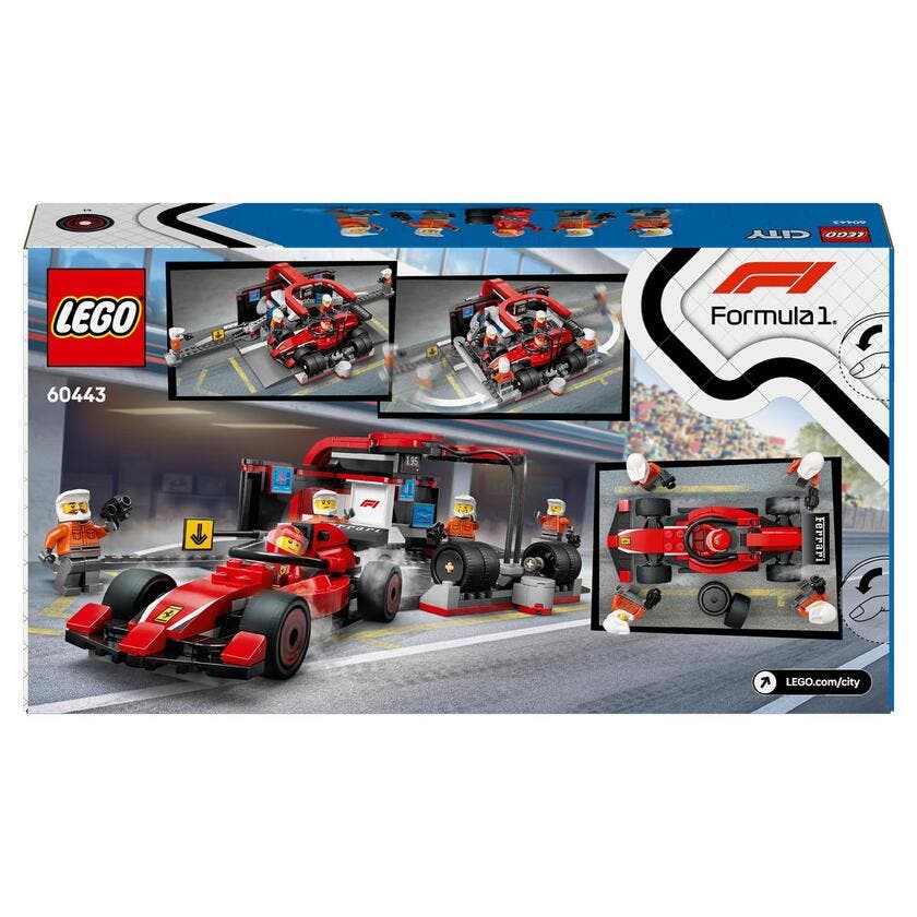 LEGO City Formel 1 60443, F1® depåstopp og depåteam med Ferrari bil