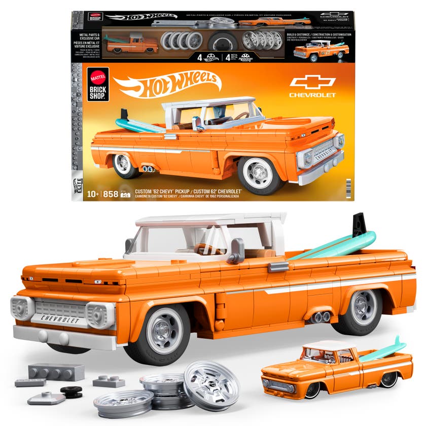 Mattel Brick Shop Hot Wheels Custom '62 Chevy Pickup konstruksjonsleke