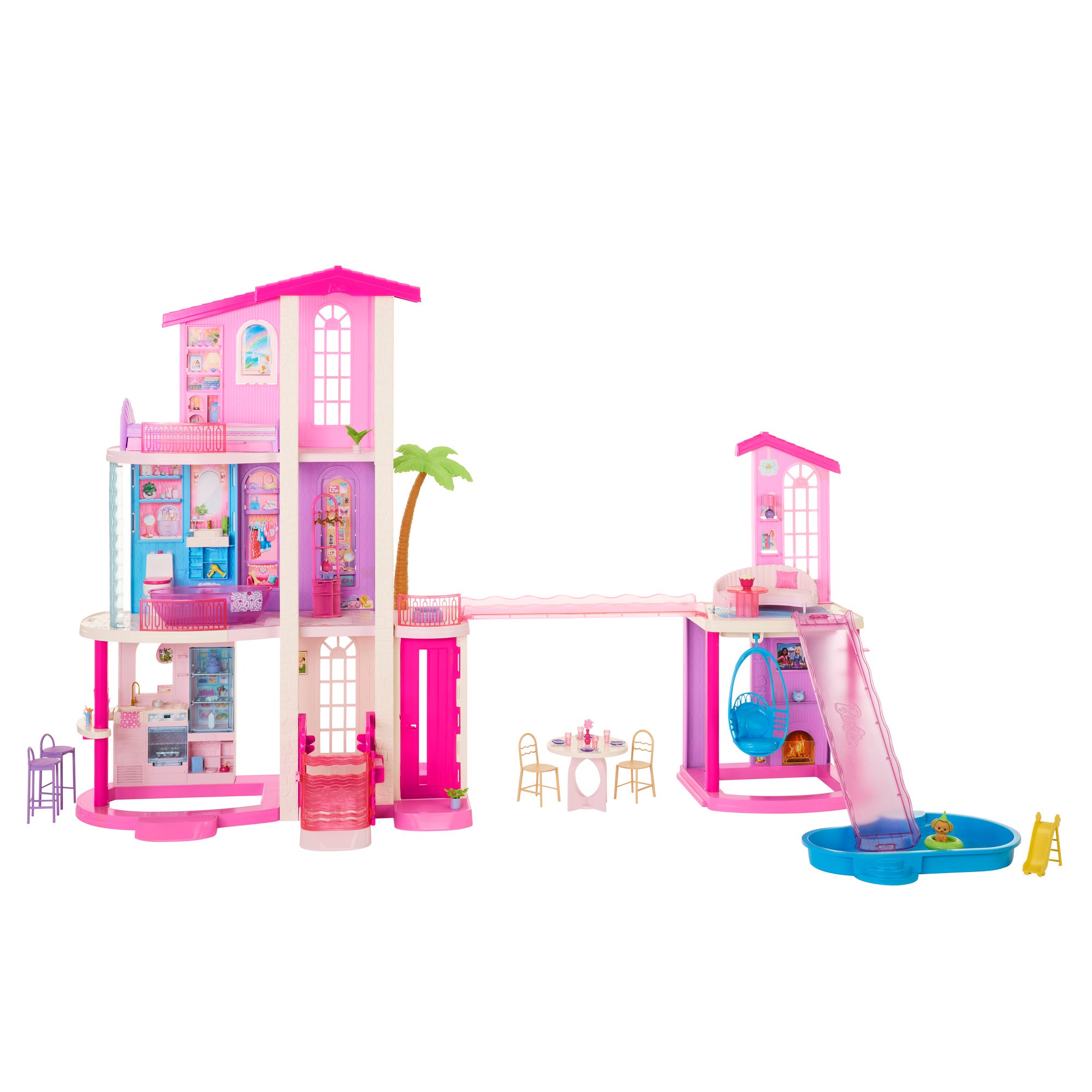 Barbie Dreamhouse med 2 hus, bassenger og sklie
