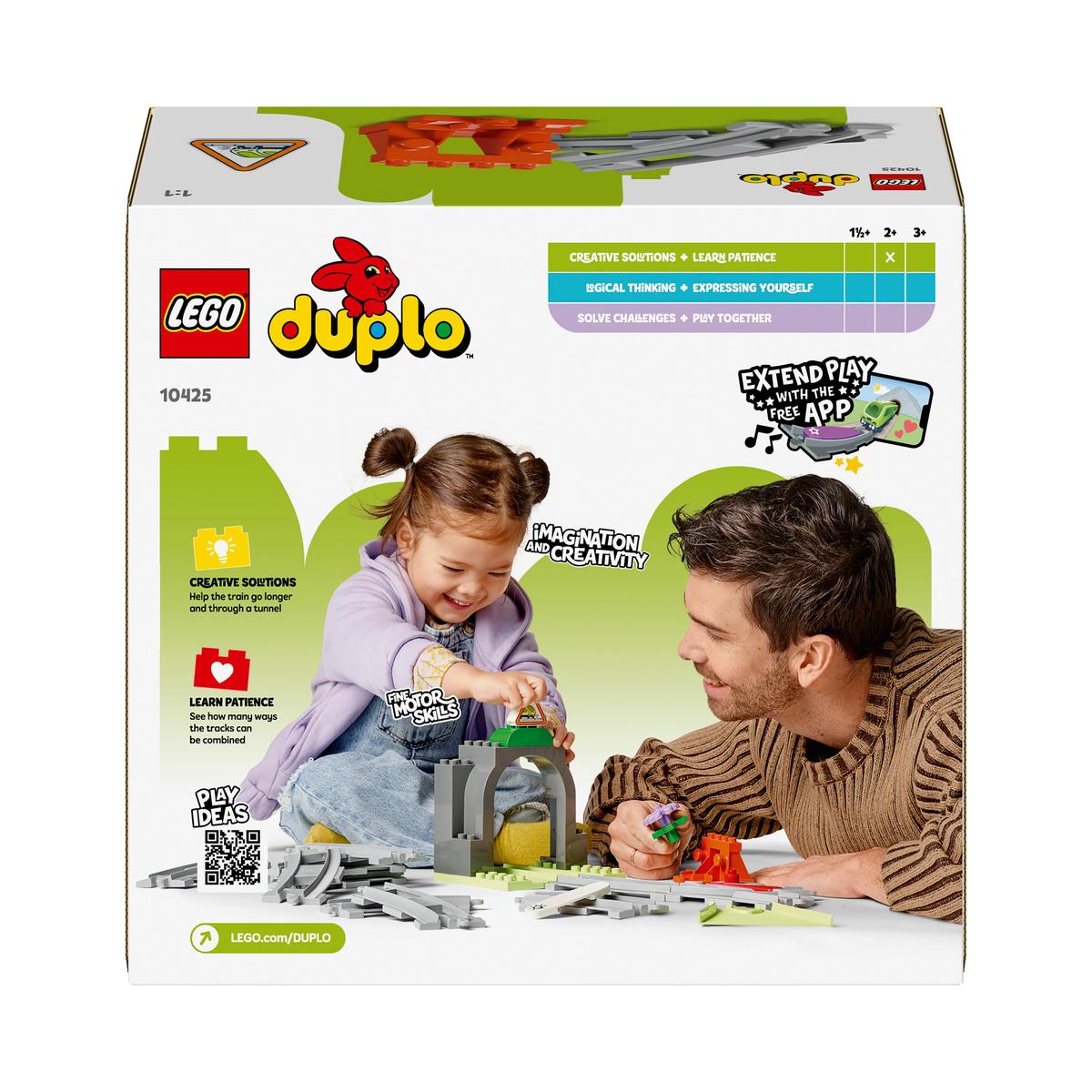 LEGO DUPLO Town 10425, Togtunnel og skinner – Ekspansjonsett