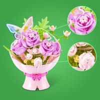 MAX Build More LED-blomsterbukett Rosa