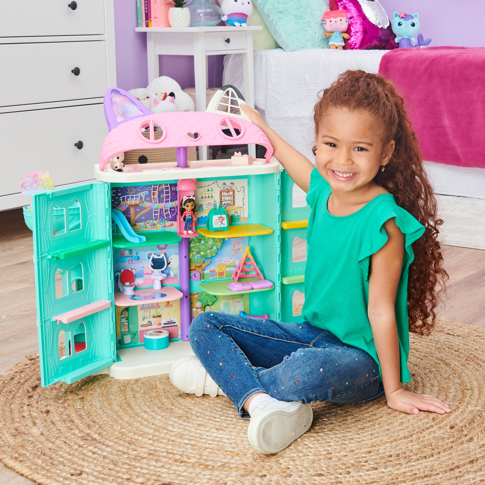 Gabby's Dollhouse Purrfect Dukkehus med 2 dukker og møbler