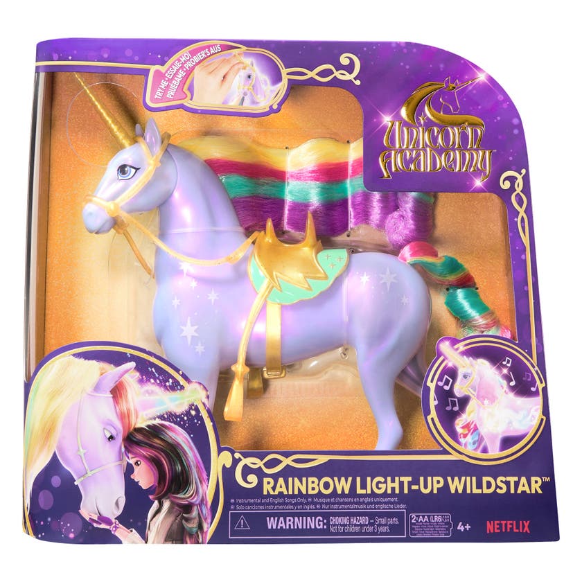 Unicorn Academy, Rainbow Light Up Wildstar 28 Cm