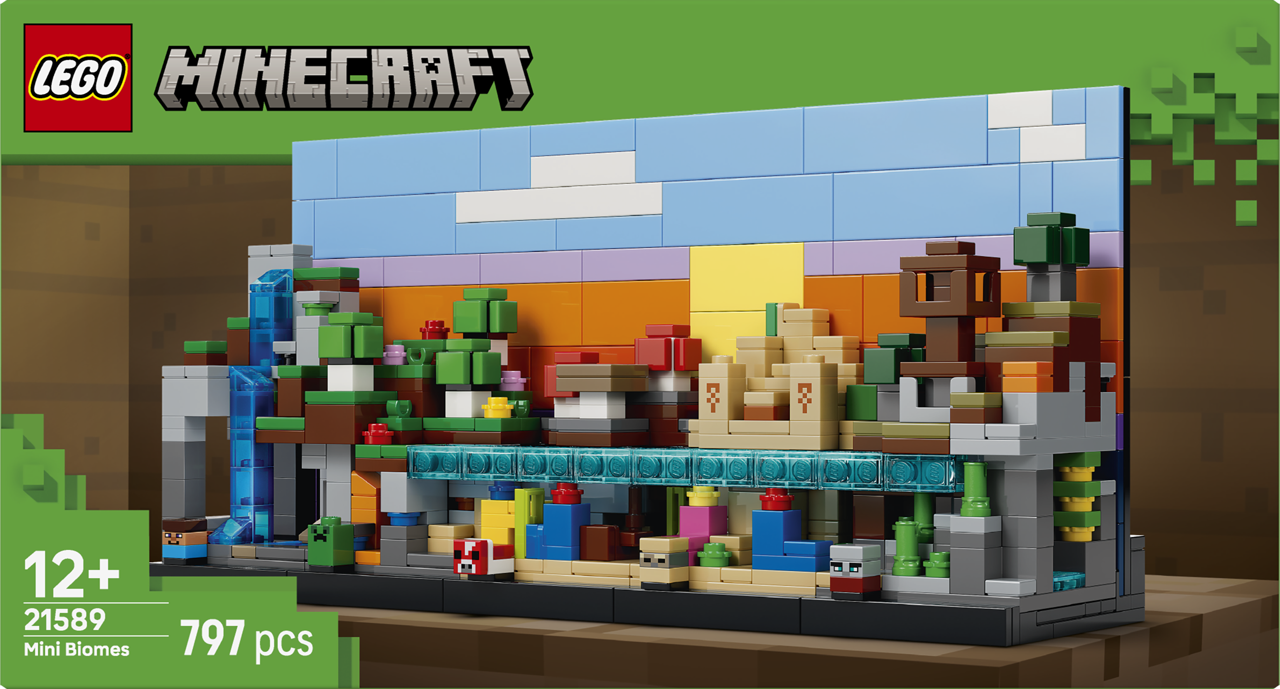  LEGO® Minecraft® Minibiomer. Byggbar gaming-kunst 21589