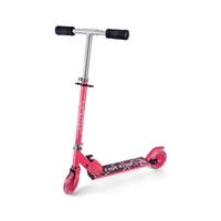 Sparkesykkel rosa med LED-hjul og bakbrems – Skills