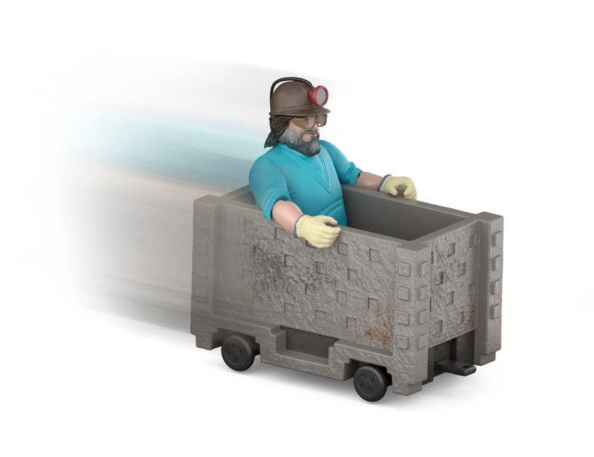 Minecraft Movie Steve & Minecart