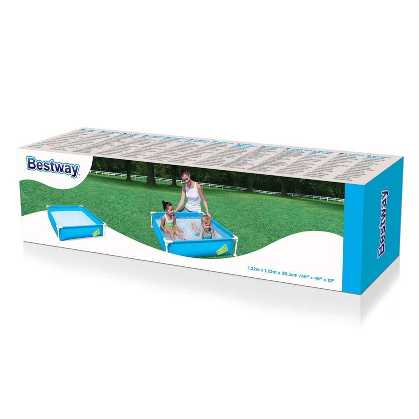 Bestway, Blå rammebasseng 122x122x30,5 cm 365 liter