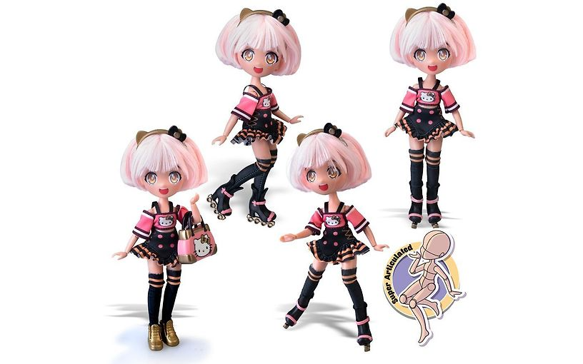 Hello Kitty Golden Diva Roller Dukke