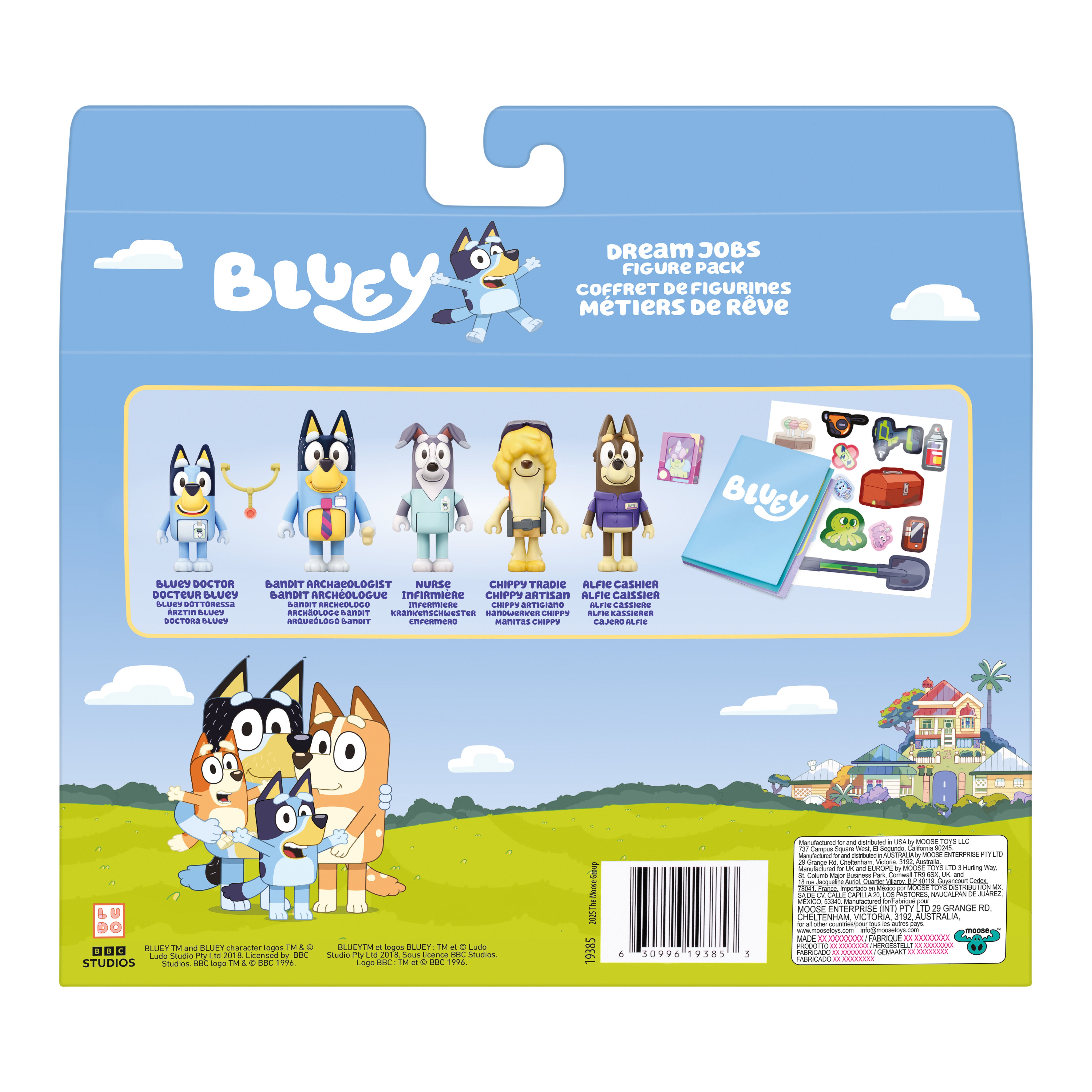 Bluey The Sleepover Figursett 5-pack