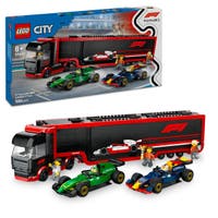 LEGO City Formel 1 60445, F1® lastebil med RB20 & AMR24 F1® biler