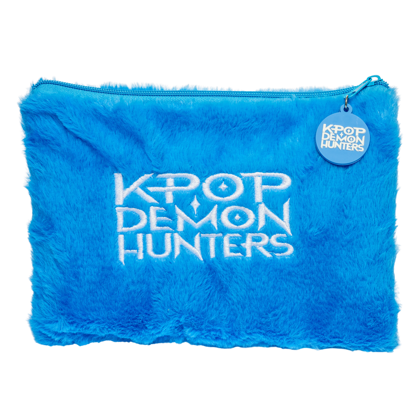 KPop Demon Hunters pennal med plysj – Derpy Tiger i myk, lodden pels