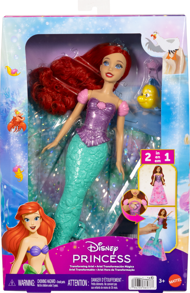 Disney Princess Ariel forvandlingsdukke