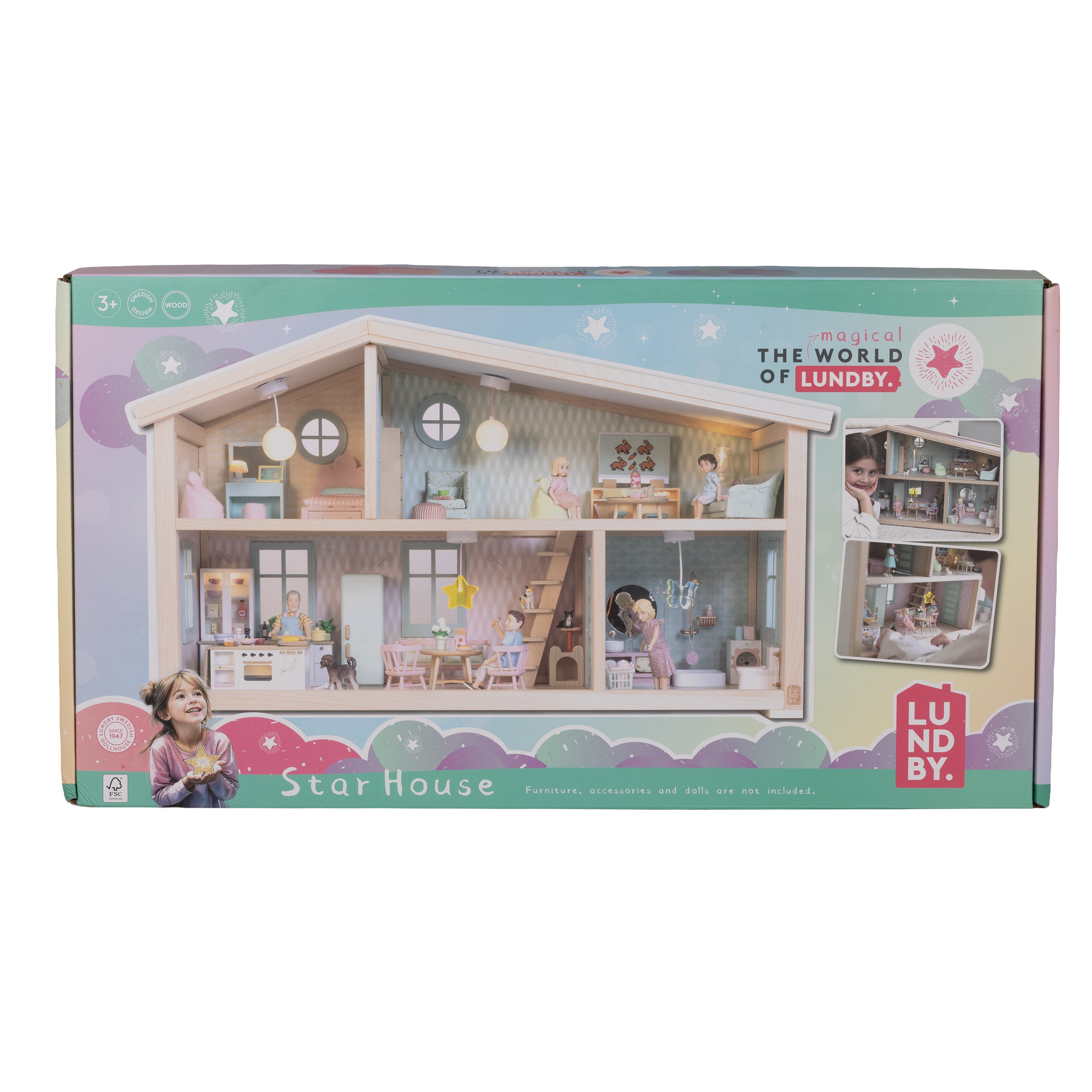 LUNDBY Star House Dukkehus i tre