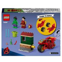 LEGO Marvel 76287, Iron Man med motorsykkel og Hulk