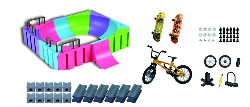 Skills Fingerboard -Oval rampe i klare farger