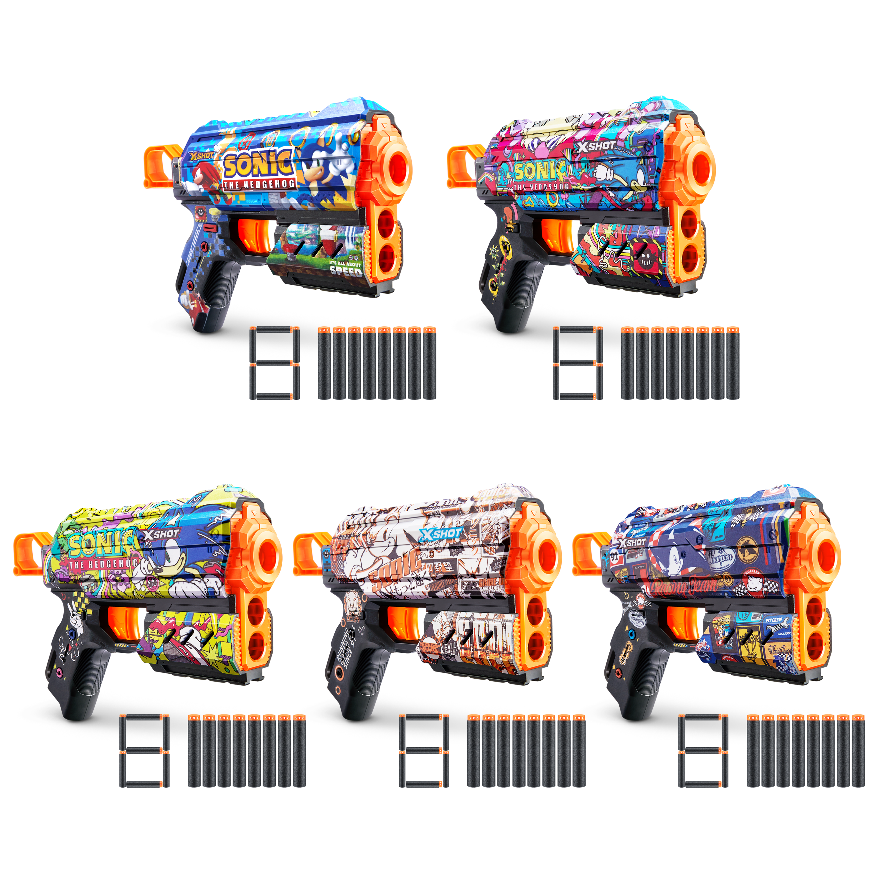 XSHOT SKINS-FLUX (8 piler) SONIC