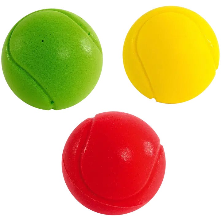 Myke tennisballer i skumplast, 3-pack