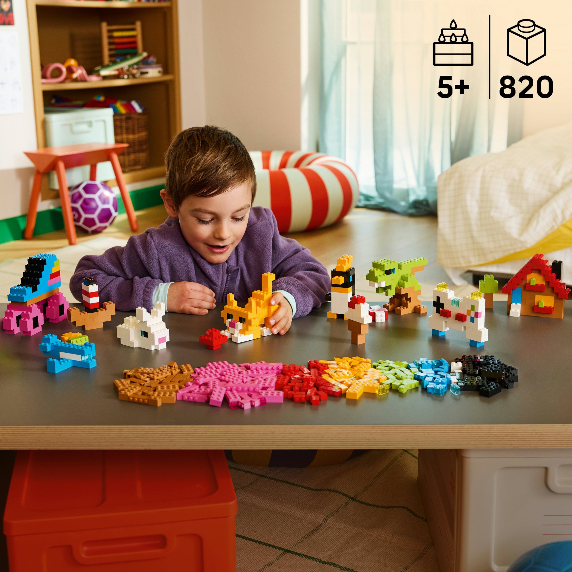  LEGO® Classic Kreativitetssett med fargerike klosser 11045