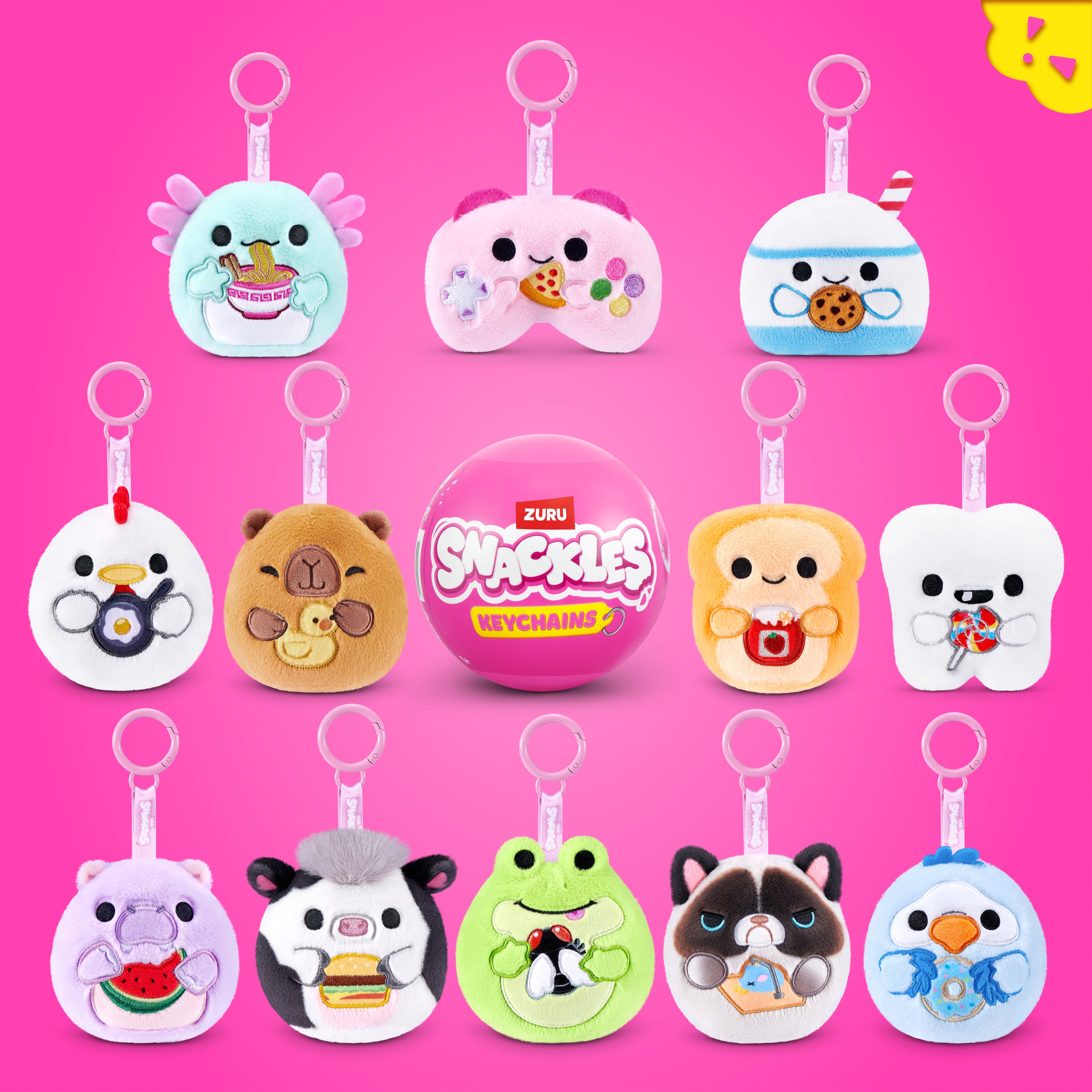 Snackles Keychains 8 cm kosedyr